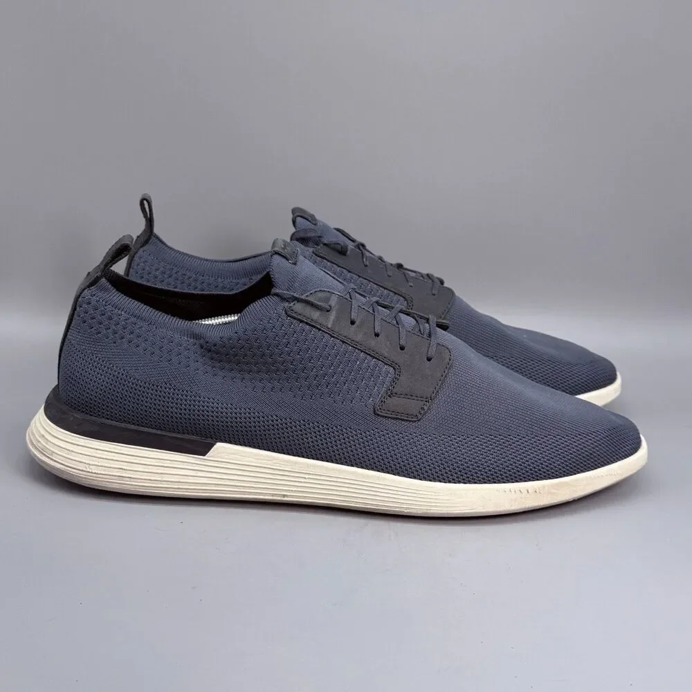 Wolf & Shepherd Swift Knit Mens 14 Navy White Mesh Low Top Derby Sneakers Shoes